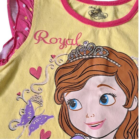 2 For $5 Sale Disney Sofia The First Yellow And Pink Top Size 4T - Picture 3 of 6